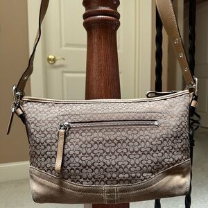 Coach Tan and Brown Crossbody Bag